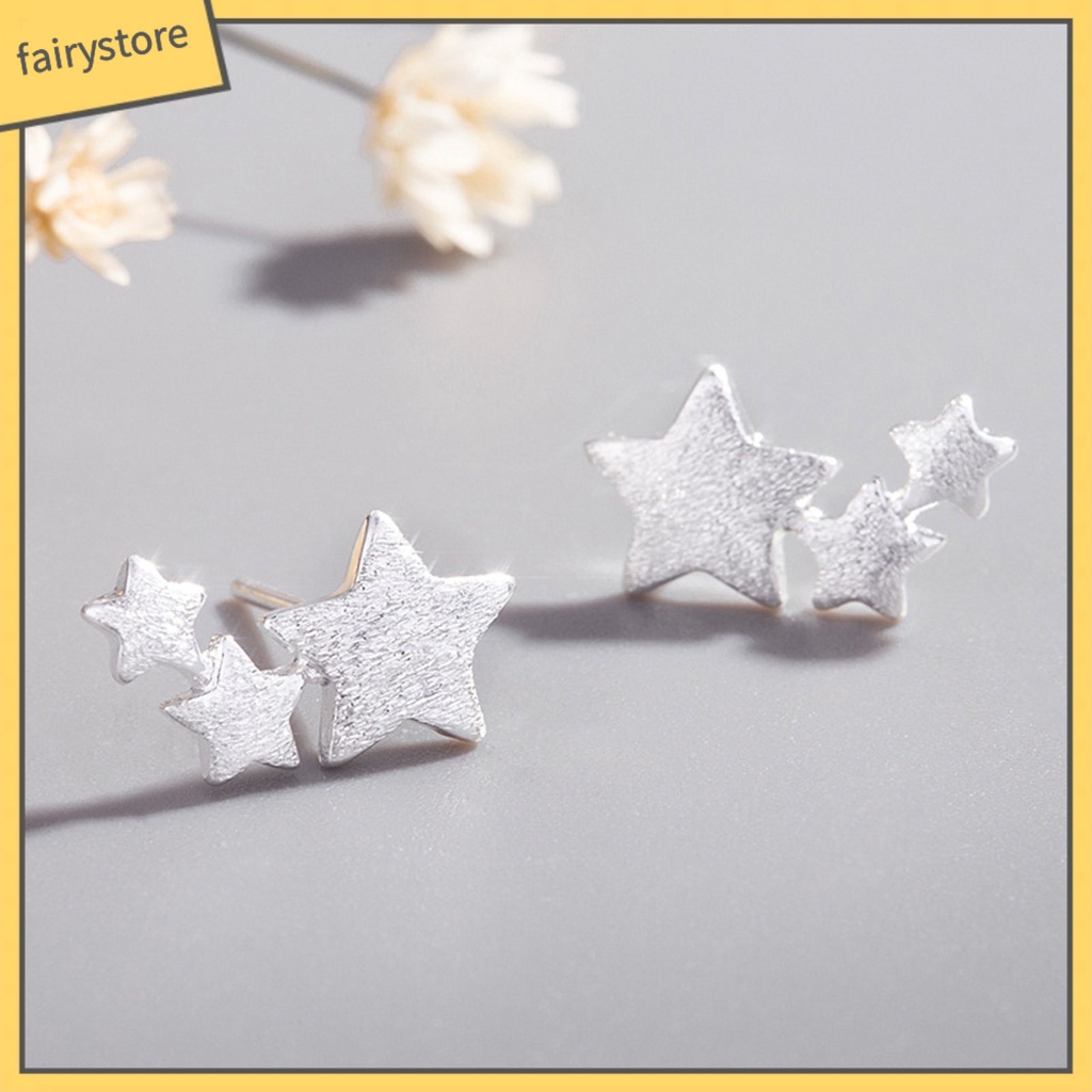 1 Đôi Bông Tai 3 Ngôi Sao Thanh Lịch Dễ Thương