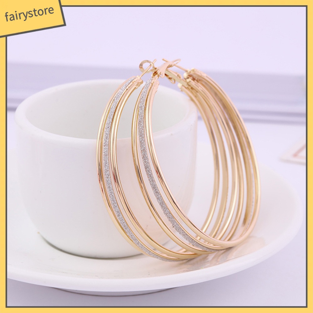 Bông Tai Tròn Nhiều Lớp Thời Trang Dành Cho Nữ