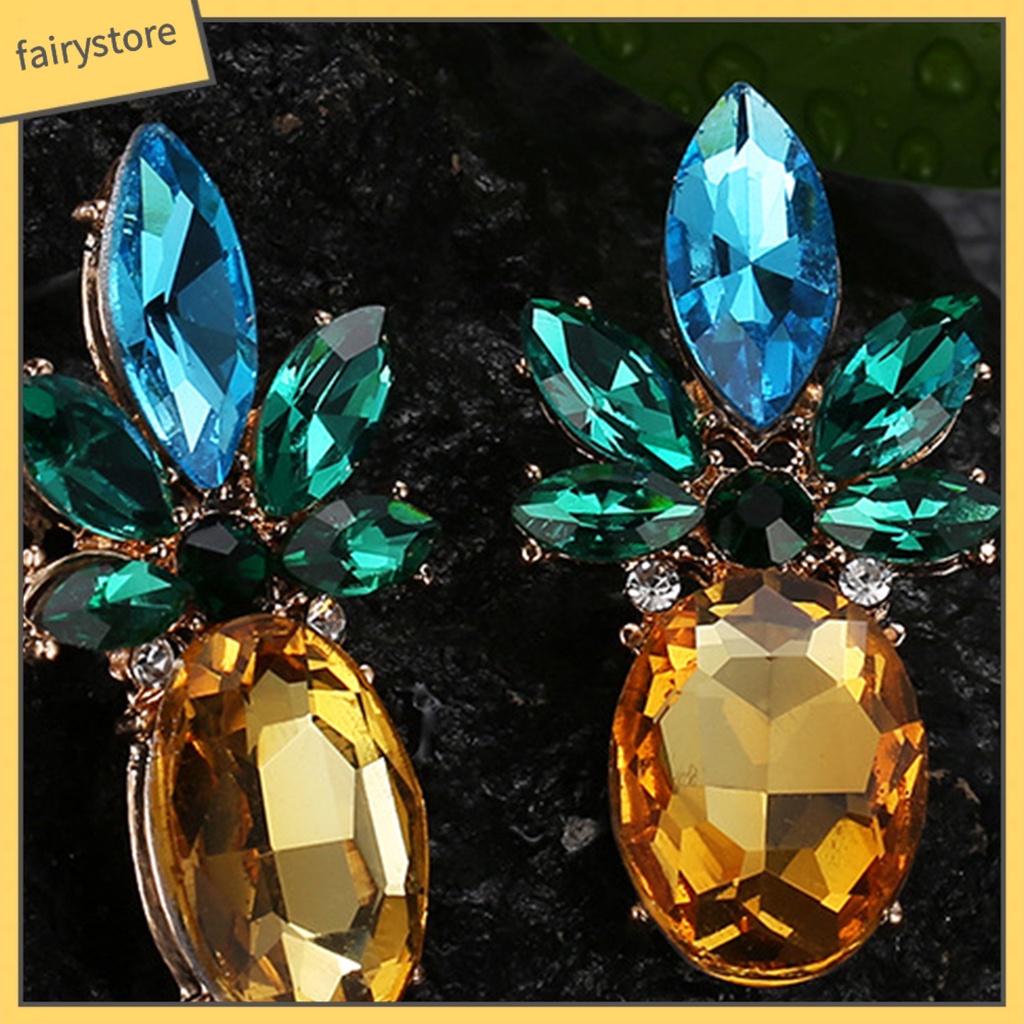 [FRO] 1 Đôi Bông Tai Hình Quả Dứa Công Sở Cho Nữ Thanh Niên