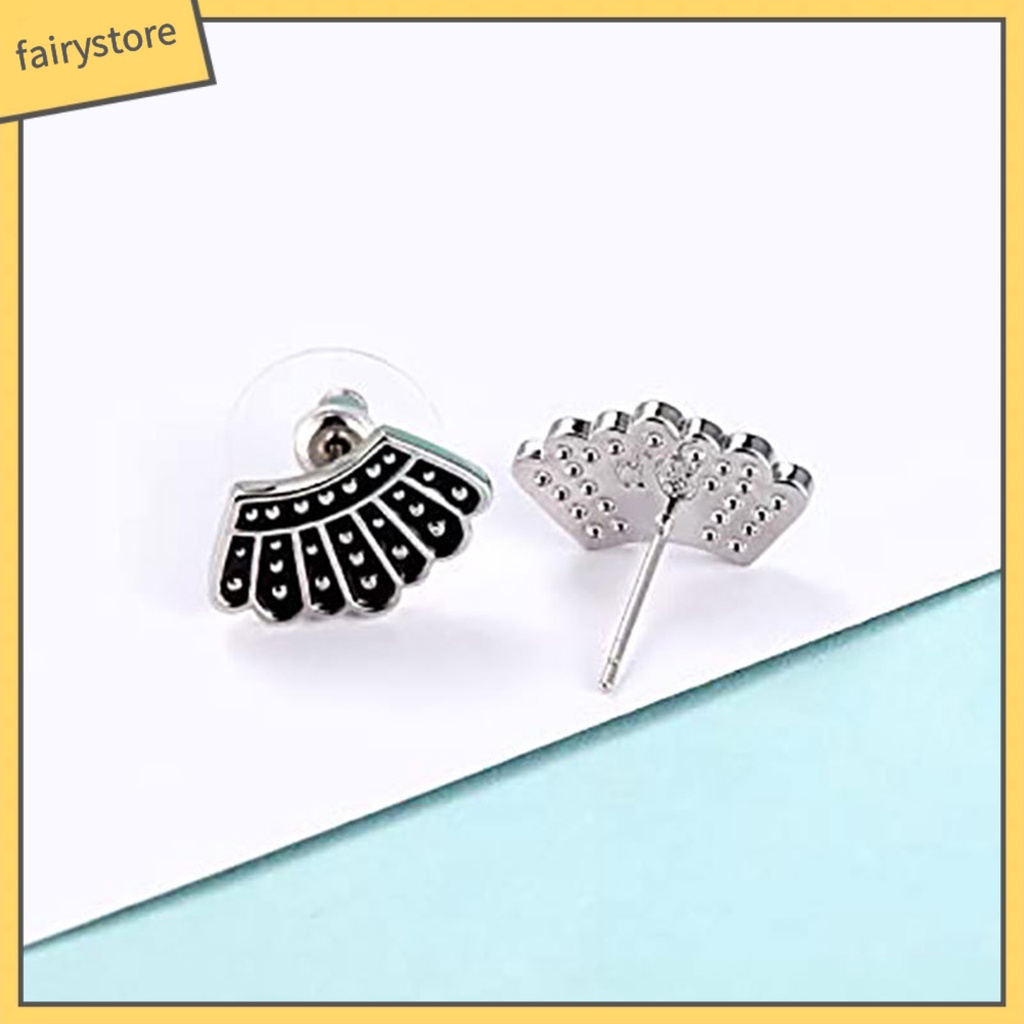 1 Đôi Bông Tai Hình Quạt Thời Trang Dành Cho Nữ