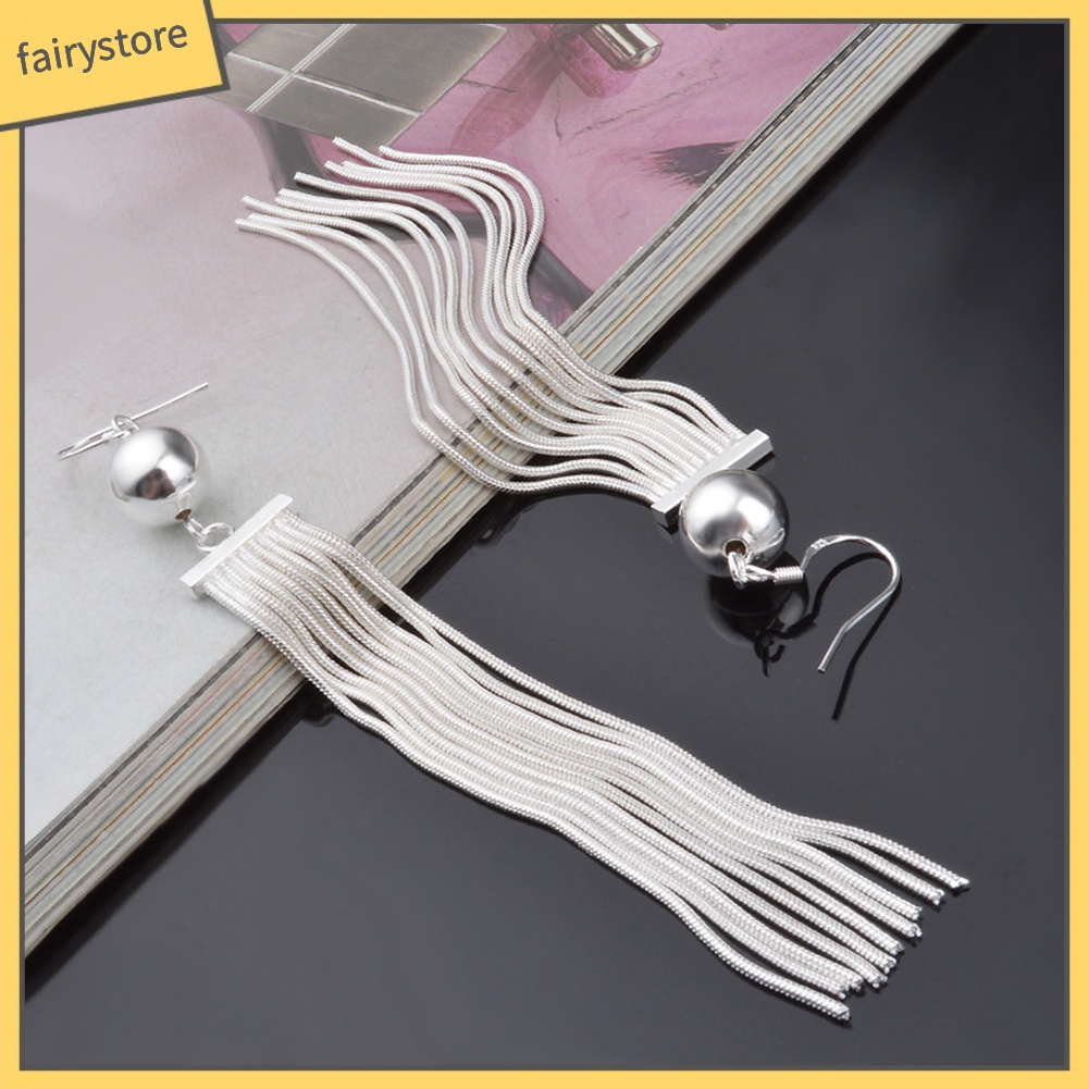 Đôi Bông Tai DáNg DàI Tua Rua ĐíNh HạT ThờI Trang Cho Nữ