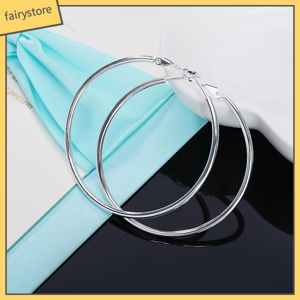 Đôi Khuyên Tai Tròn Đường Kính 5cm-8cm Thời Trang Cho Nữ