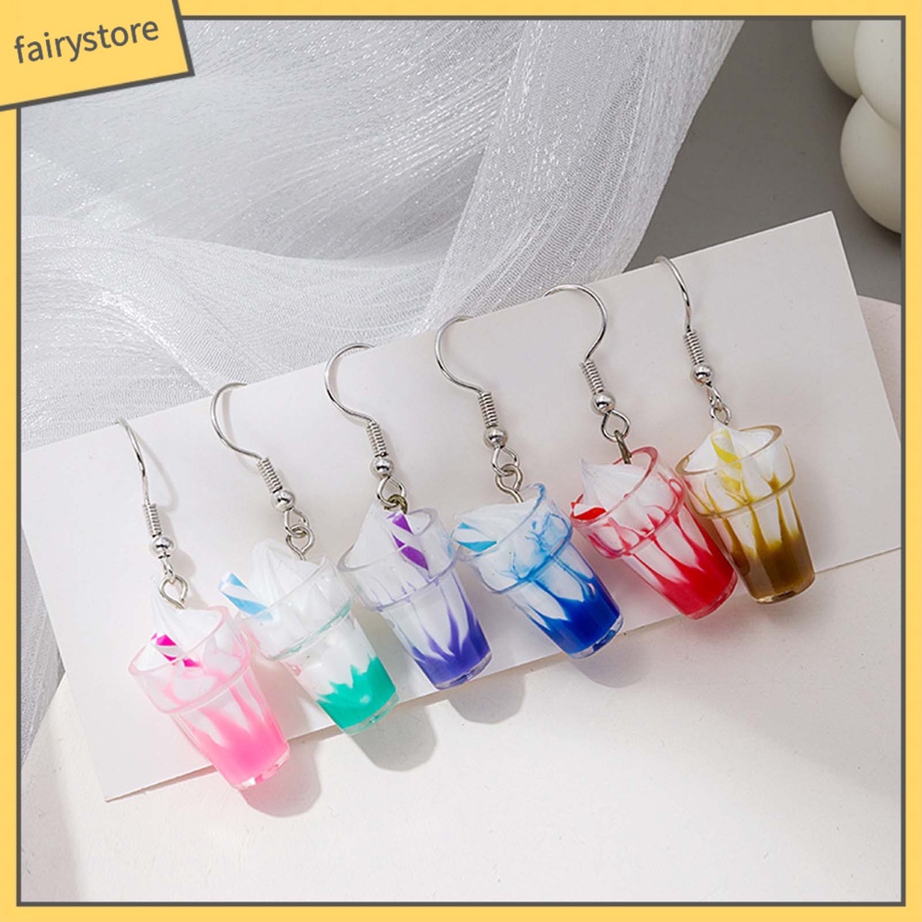 [FRO] 1 Đôi Bông Tai Lủng Lẳng Hình Cây Kem Phong Cách Hàn Quốc Tinh Tế Dùng Hàng Ngày