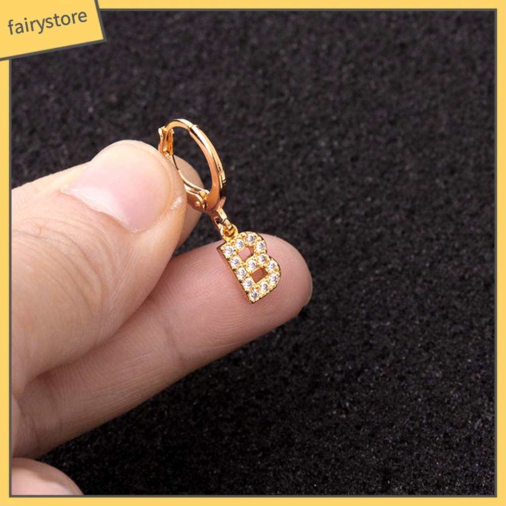 1 Khuyên Tai Tròn Đính Đá Thời Trang Cho Nữ