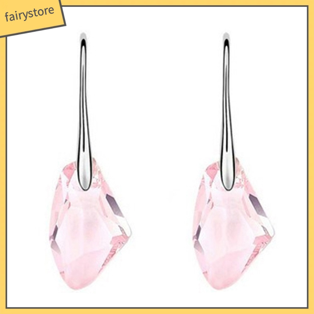 Bông Tai Dạng Móc Thả Đính Đá Phong Cách Hoàng Gia Thời Trang Cho Nữ