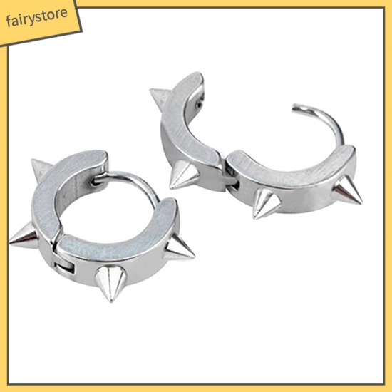 Khuyên Tai Đinh Tán Bằng Thép Titan Phong Cách Punk Cá Tính