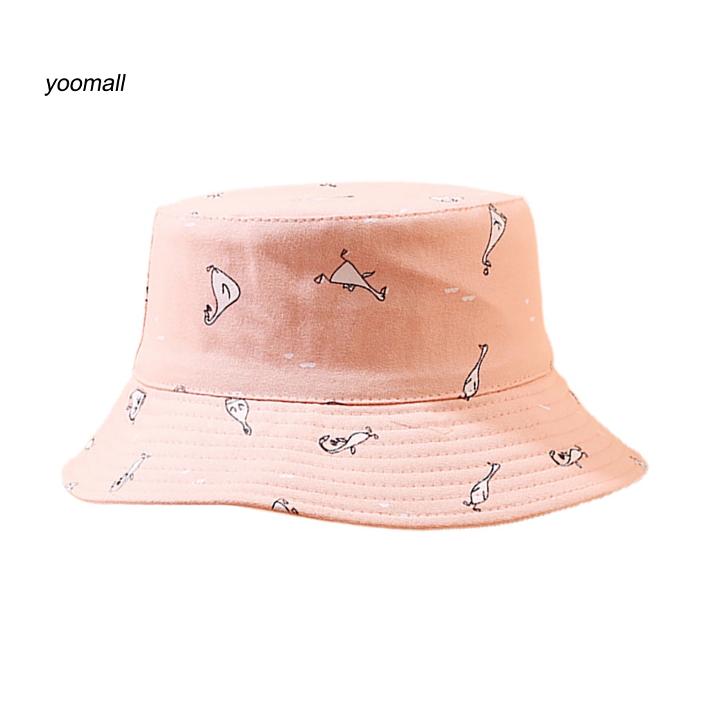 Mũ Tai Bèo Chống Nắng Hai Mặt In Họa Tiết Hoạt Hình Cho Nữ