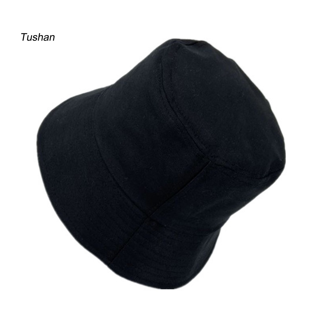 Mũ Bucket Vành Rộng Chống Tia UV Màu Trơn Thời Trang