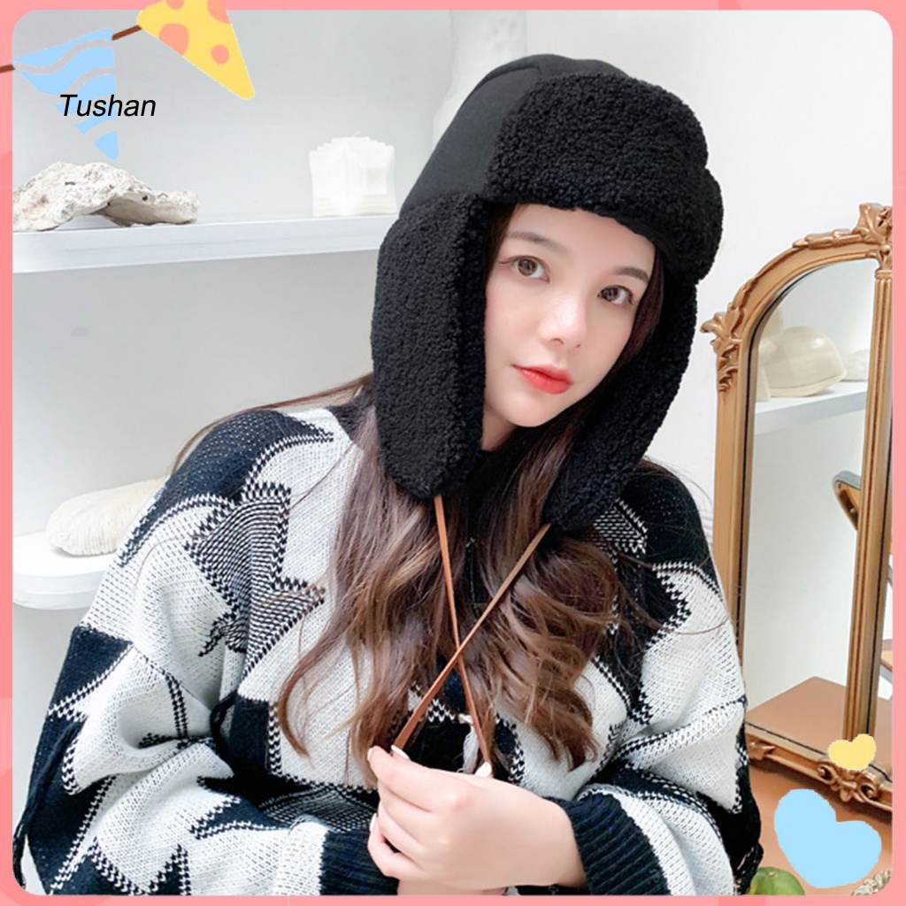 Mũ Trùm Đầu Dày Dặn Lót Tai Mềm Mại Chống Gió Thoải Mái Giữ Ấm Mùa Đông Cho Cặp Đôi
