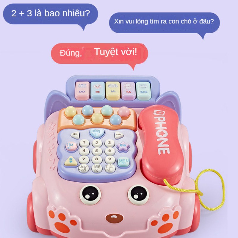 Mô Hình Điện Thoại Bàn Đồ Chơi Có Nhạc Giáo Dục Sớm Cho Bé