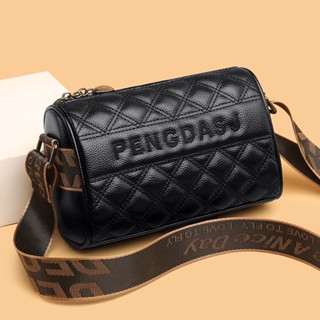 Túi Đeo Chéo Hình Trụ Cỡ Lớn Chống Mòn Thêu Họa Tiết Thời Trang Cho Nữ