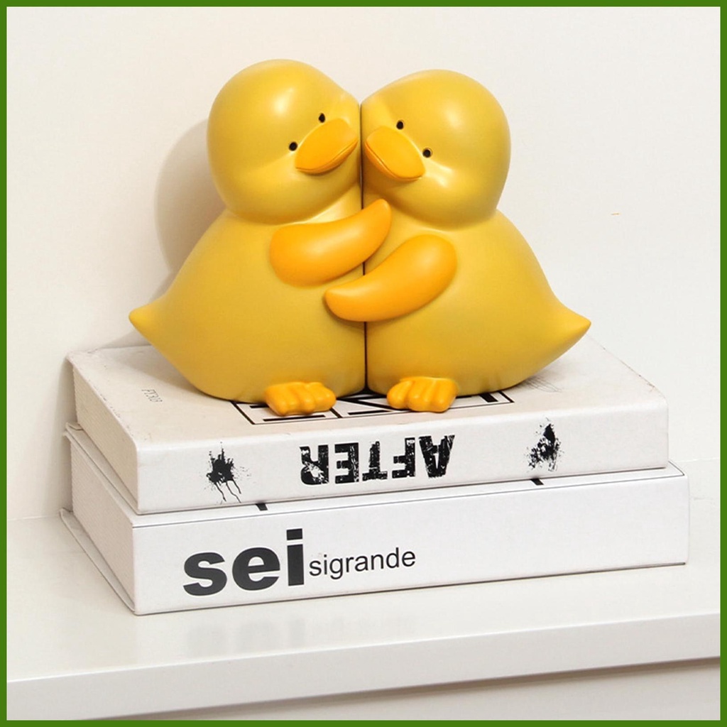 Nút Chặn Sách Hình Vịt Ôm Nhau Bằng Nhựa Resin Dễ Thương Sáng Tạo