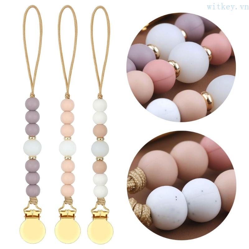 Kẹp Giữ Núm Vú Giả Bằng Silicone Nhiều Màu Sắc Không Chứa BPA