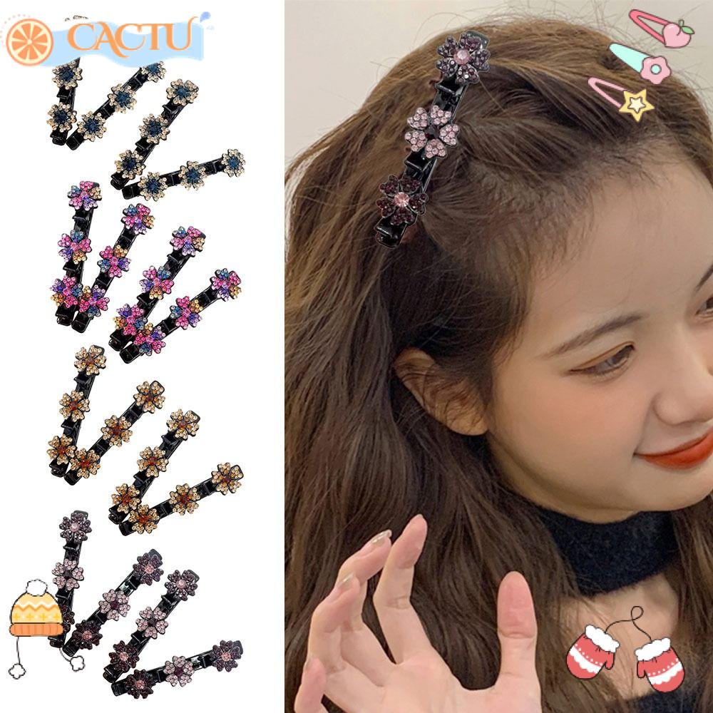 Bộ 4 Kẹp Tóc Họa Tiết Hoa Màu Sắc Xinh Xắn Cho Nữ