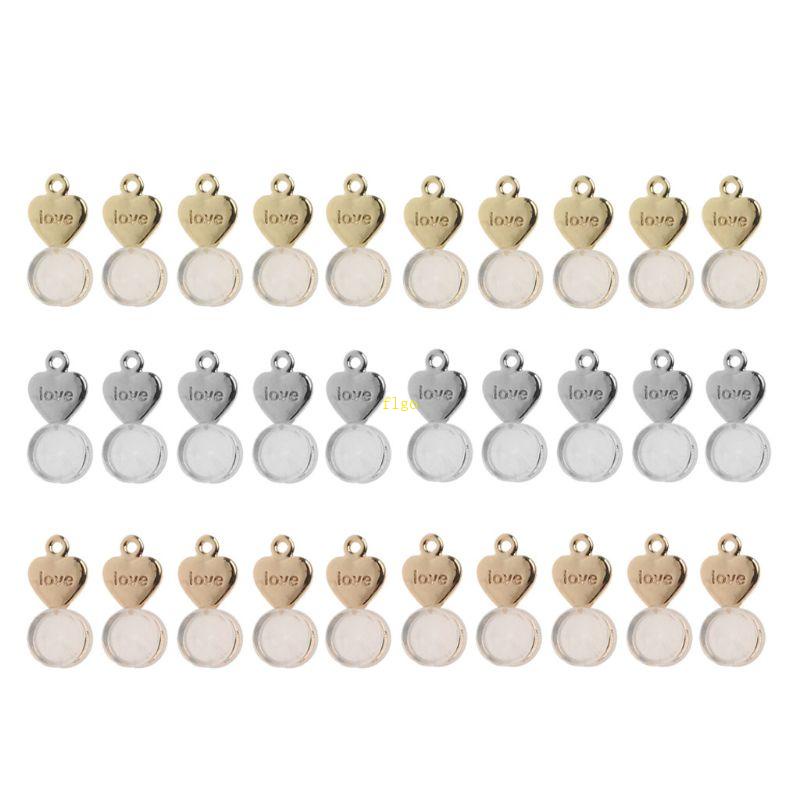 Bộ 10 Cái Khuyên Tai Hình Trái Tim DIY