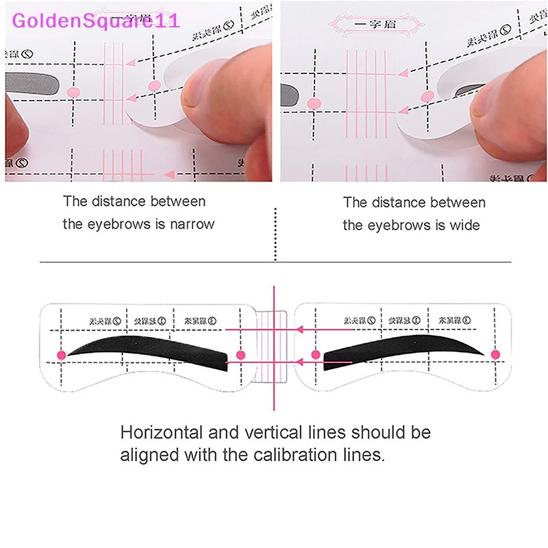 Set 12 Tấm Khuôn Vẽ Lông Mày Nhanh Chóng Tiện Dụng