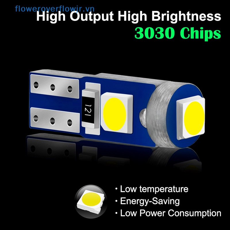 Bóng Đèn Led T5 3smd 3030 W3W W1.2W Ánh Sáng Ấm Gắn Bảng Điều Khiển Dành Cho Ô Tô