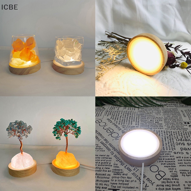 Đế Trưng Bày Quả Cầu Pha Lê Tròn IC Có Đèn LED Trang Trí Ban Đêm