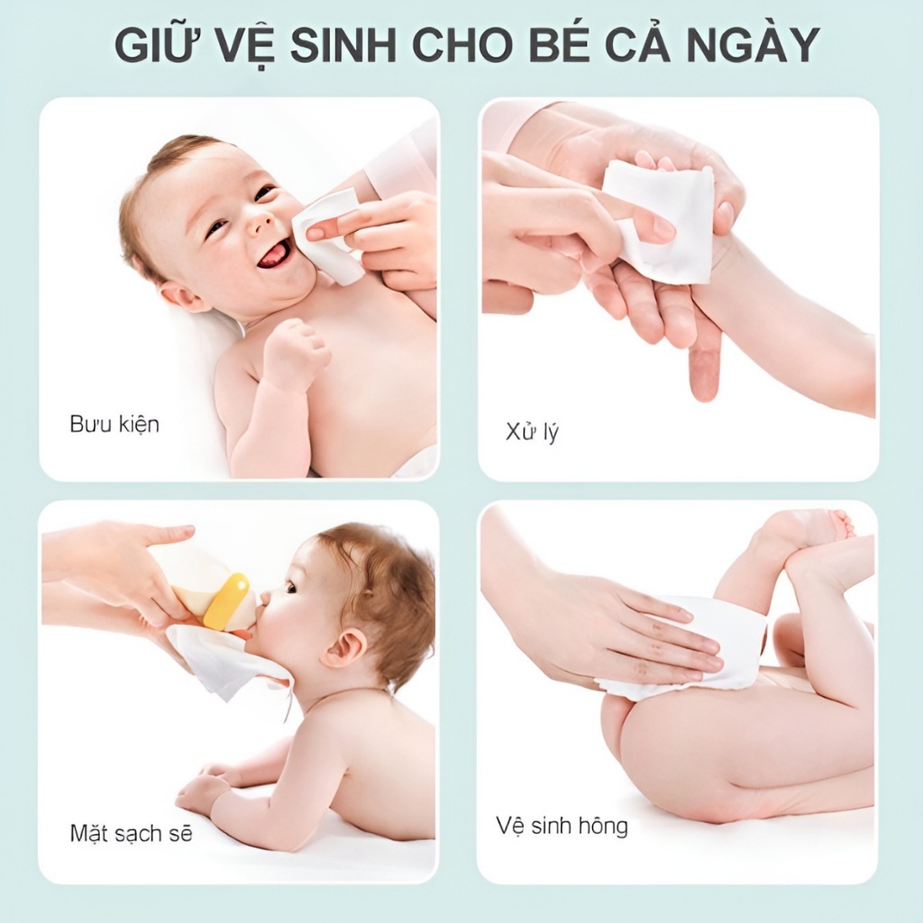 Khăn Giấy Ướt Baby Wipes - Khăn Ướt Cho Bé 80 Tờ Ngẫu Nhiên