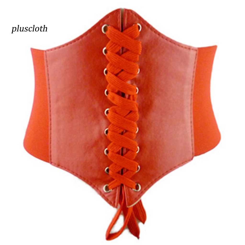 Thắt Lưng Giả Da Bản Rộng Co Dãn Màu Trơn Thời Trang Dự Tiệc