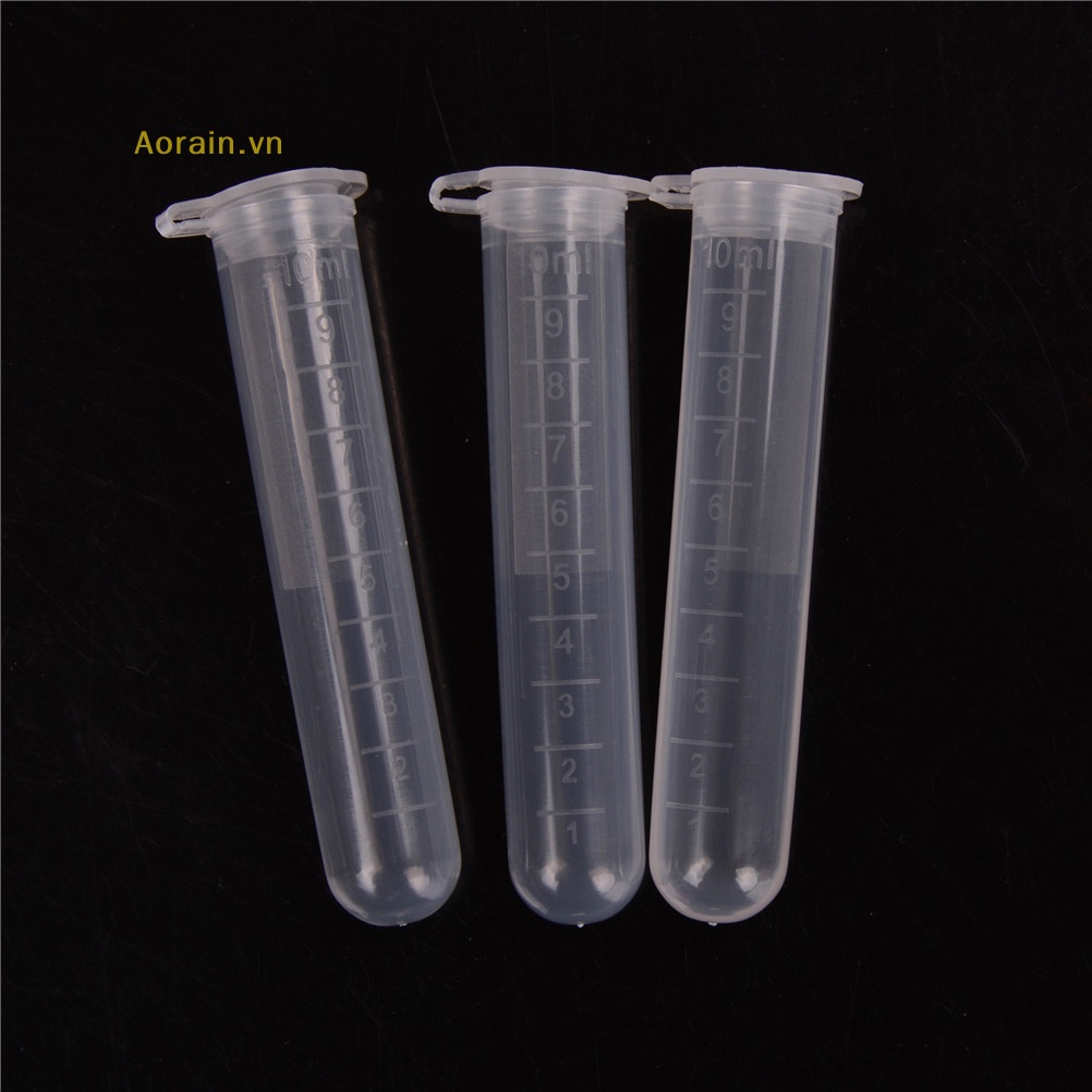 Set 20 Ống Nghiệm 10ml Bằng Nhựa Có Nắp Đậy Tiện Dụng