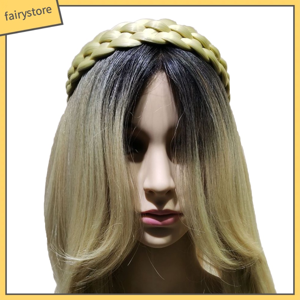 Băng Đô Tóc Giả Thắt Bím Thời Trang Dành Cho Nữ