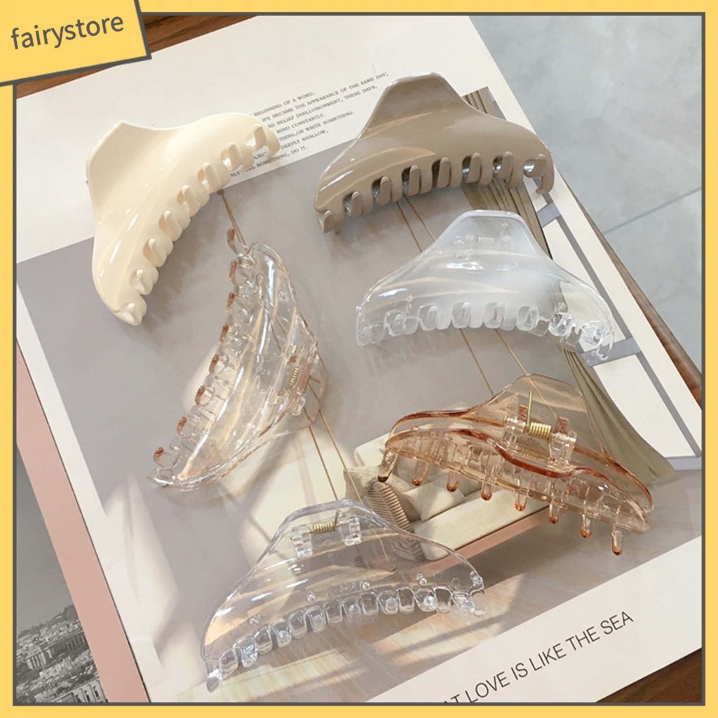 Kẹp Tóc Càng Cua Bằng PC Trong Suốt Co Giãn Chống Trượt