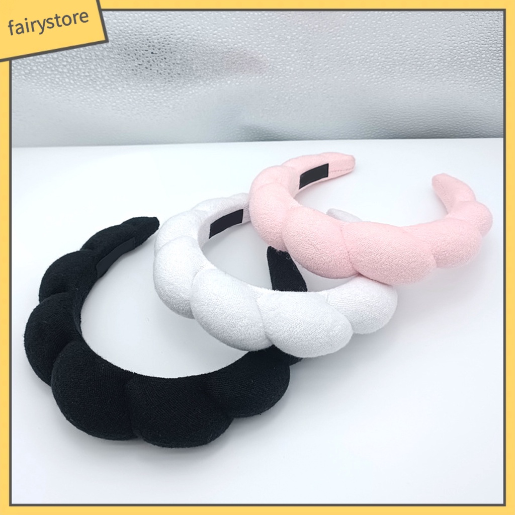 Băng Đô Mềm Mại Co Giãn Màu Trơn Chống Trượt Dùng Rửa Mặt