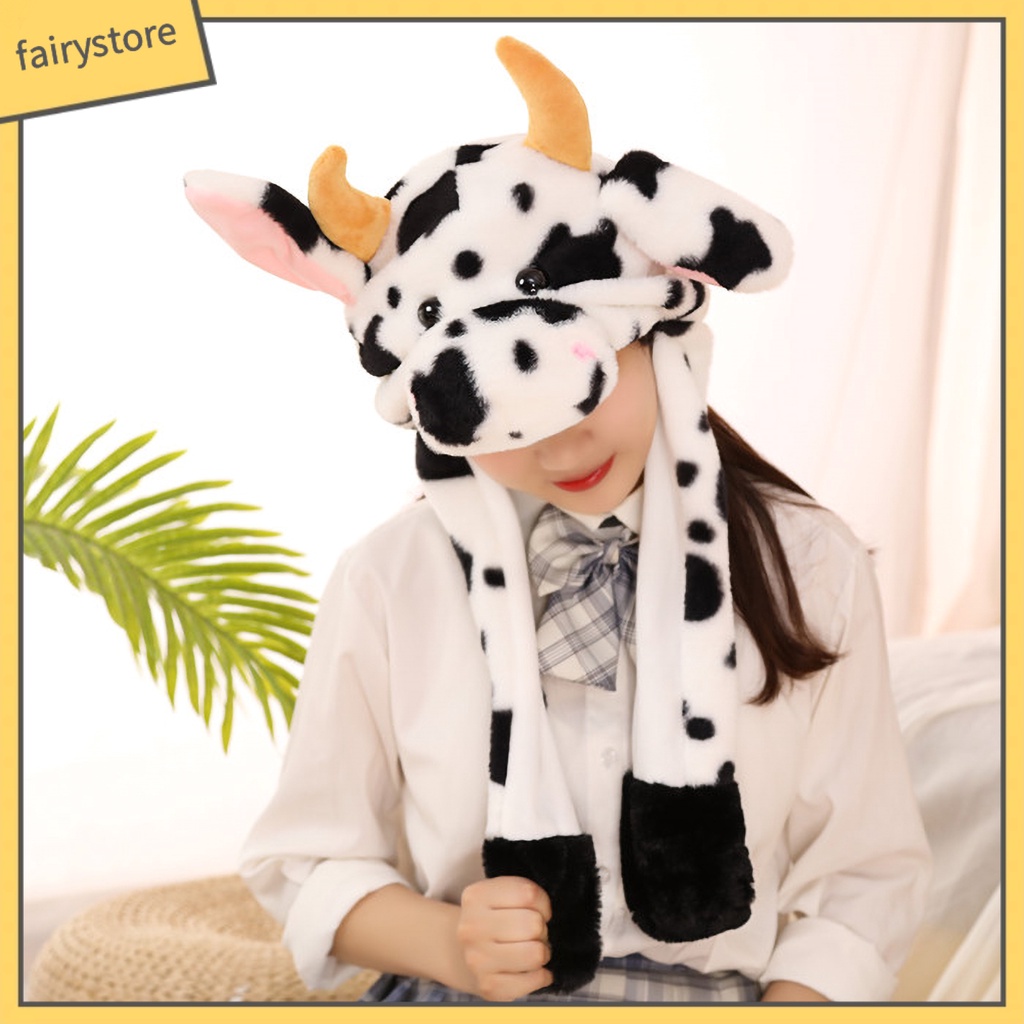 Mũ Nhồi Bông PP Mềm Mại Có Tai Bò Di Chuyển Được Dành Cho Bữa Tiệc