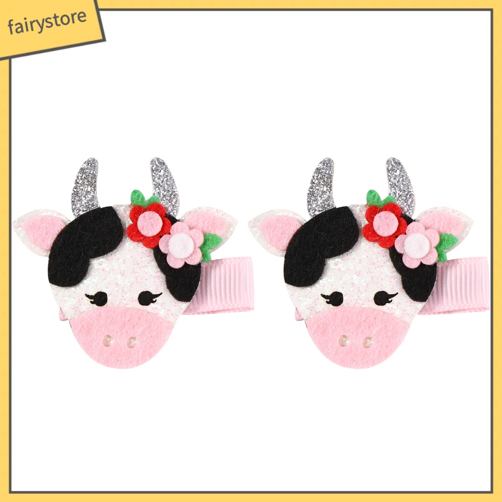 1 Cặp Kẹp Tóc Hoạt Hình Xinh Xắn Cho Bé Gái