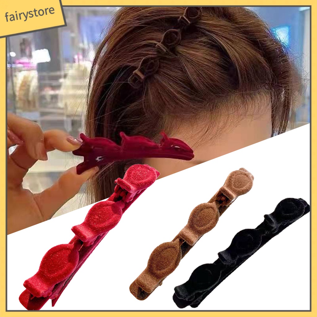 Kẹp Tóc Hai Lớp Bằng Nhung Phong Cách Hàn Quốc Thanh Lịch