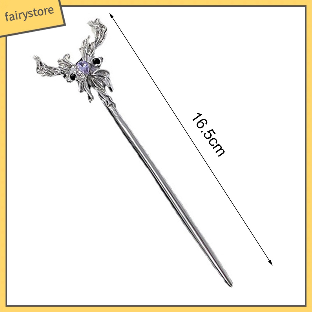 Trâm Cài Tóc Mạ Điện Hình Bướm Đính Đá Cổ Điển Cho Nữ