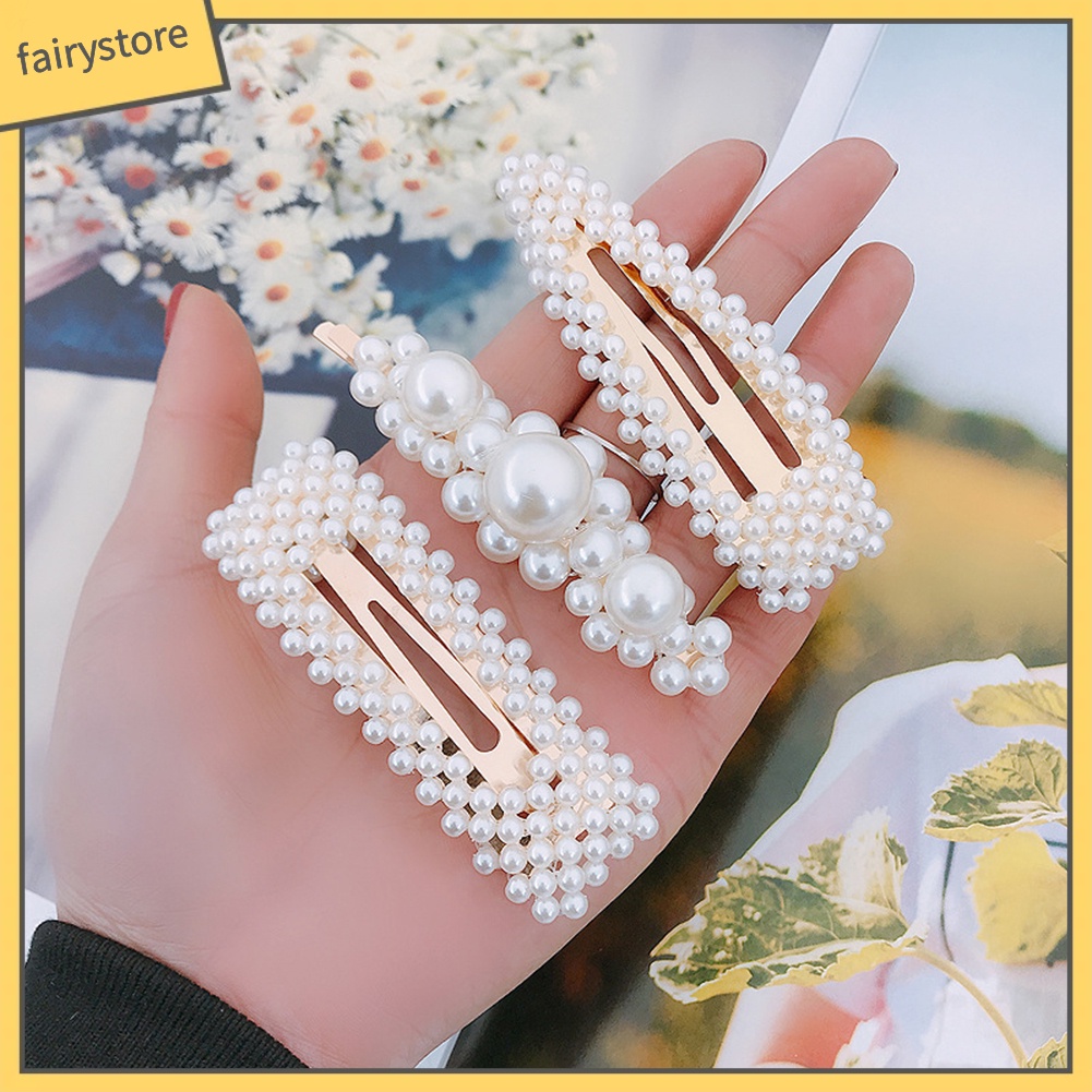 Kẹp Tóc Đính Ngọc Trai Giả Thời Trang Dành Cho Nữ