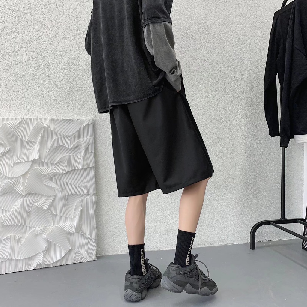 Quần Short Dáng Rộng Màu Sắc Đơn Giản Phong Cách Hip Hop Cá Tính Cho Nam