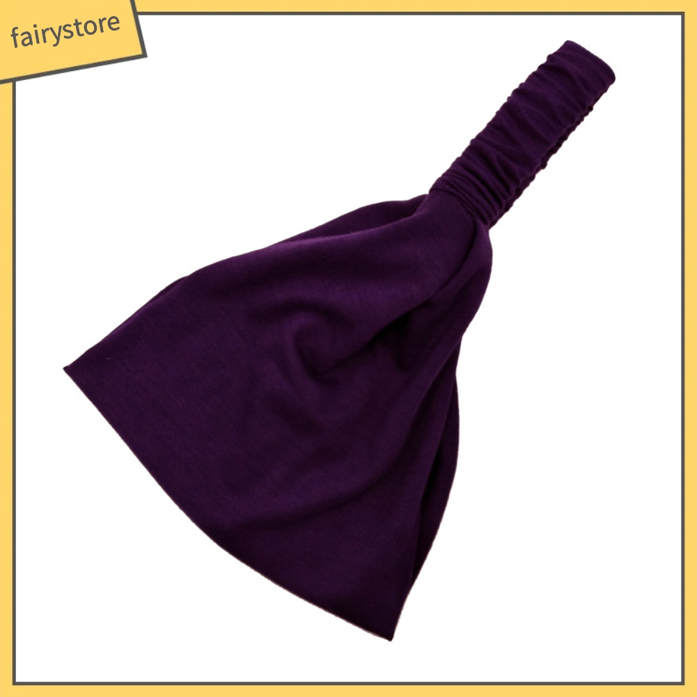 Băng Đô Bản Rộng Màu Trơn Thấm Hút Tốt Hỗ Trợ Tập Yoga / Thể Thao Dành Cho Nữ