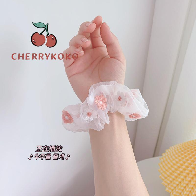🍒🍒CHERRYKOKO Dây Buộc Tóc Hoa Xinh Xắn Nhiều Màu Sắc Cho Bé Gái