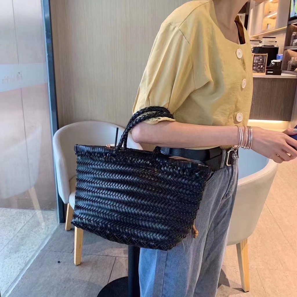 Túi Xách Đan Lát Sức Chứa Lớn Cao Cấp Thời Trang Mùa Hè Theo Phong Cách Pháp Cho Nữ