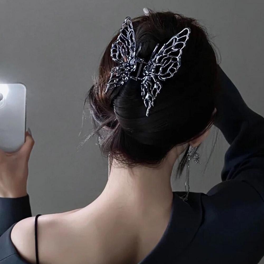 Kẹp Tóc Kim Loại Dạng Lỏng Hình Học Thời Trang Cho Nữ B8C5