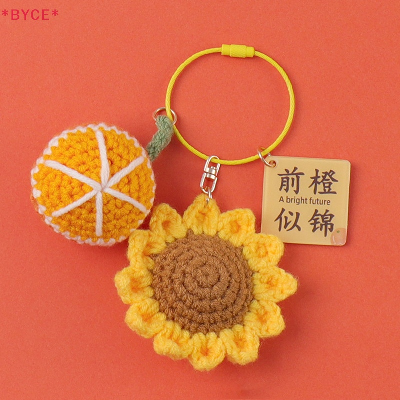 Byce > Phụ Kiện Móc Khóa Điện Thoại Di Động Mặt Hoa Hồng Đan Len Thủ Công Tinh Tế Phụ Kiện Móc Hoa Hướng Dương Sáng Tạo Quyến Rũ