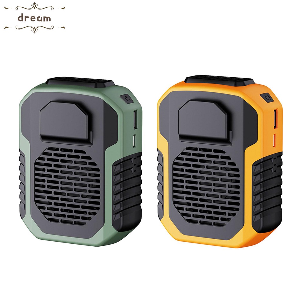 【DREAMLIFE】Waist Clip Fan 3 Speed ABS Hand-Free Neck Hanging Cooler With Charging Cable
