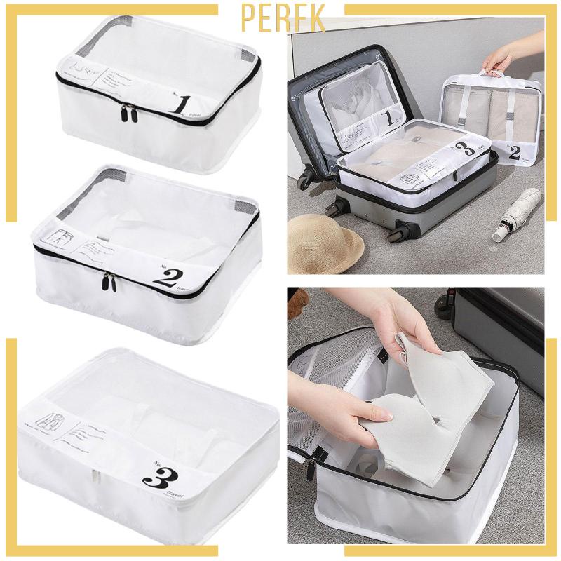 [Perfk] Túi Đựng Đồ Vệ Sinh Gọn Nhẹ Hình Khối Lập Phương Dùng Khi Đi Du Lịch