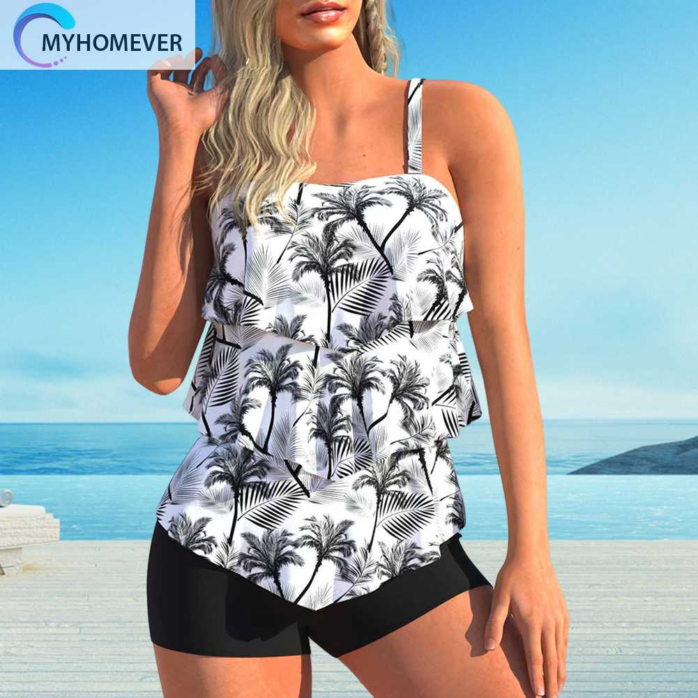 Bộ Đồ Bơi Hai Mảnh In Họa Tiết Kỹ Thuật Số Màu Gradient Thời Trang Cho Nữ