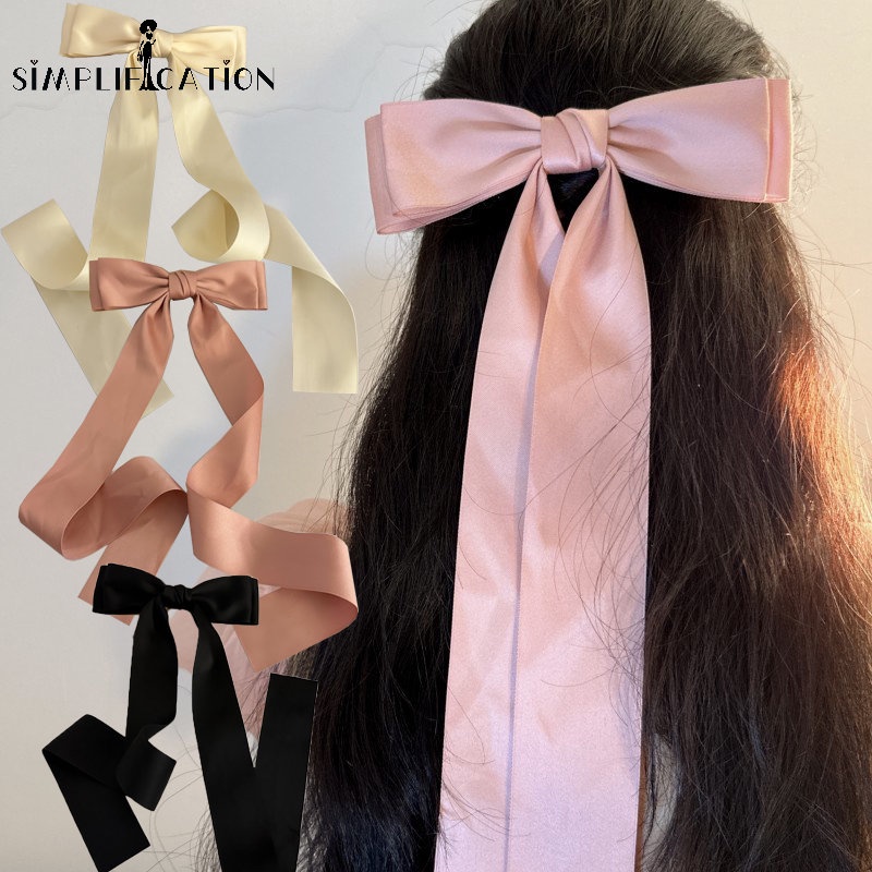 Kẹp Tóc Hình Nơ Ruy Băng Lớn Phong Cách Ngọt Ngào Thời Trang