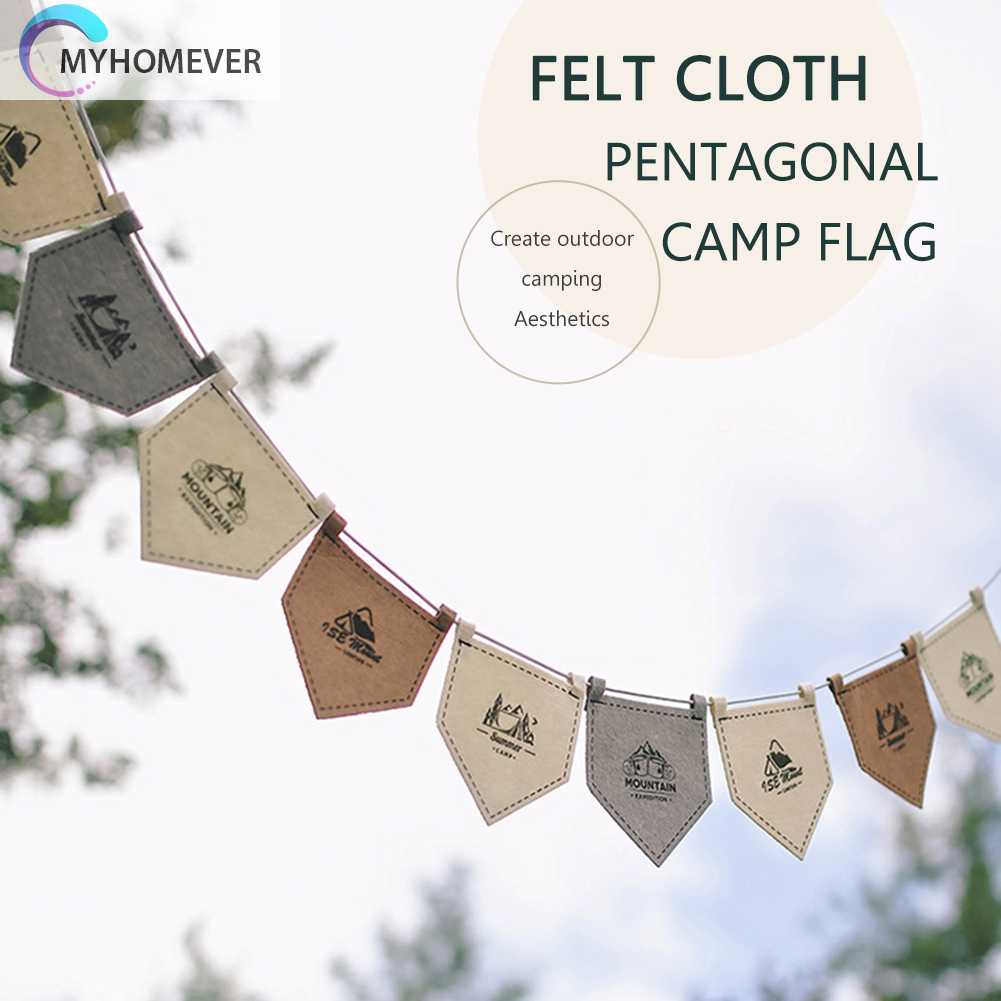 Cờ Bằng Vải Nỉ Gọn Nhẹ Kèm Dây Có Thể Điều Chỉnh Dùng Khi Đi Cắm Trại