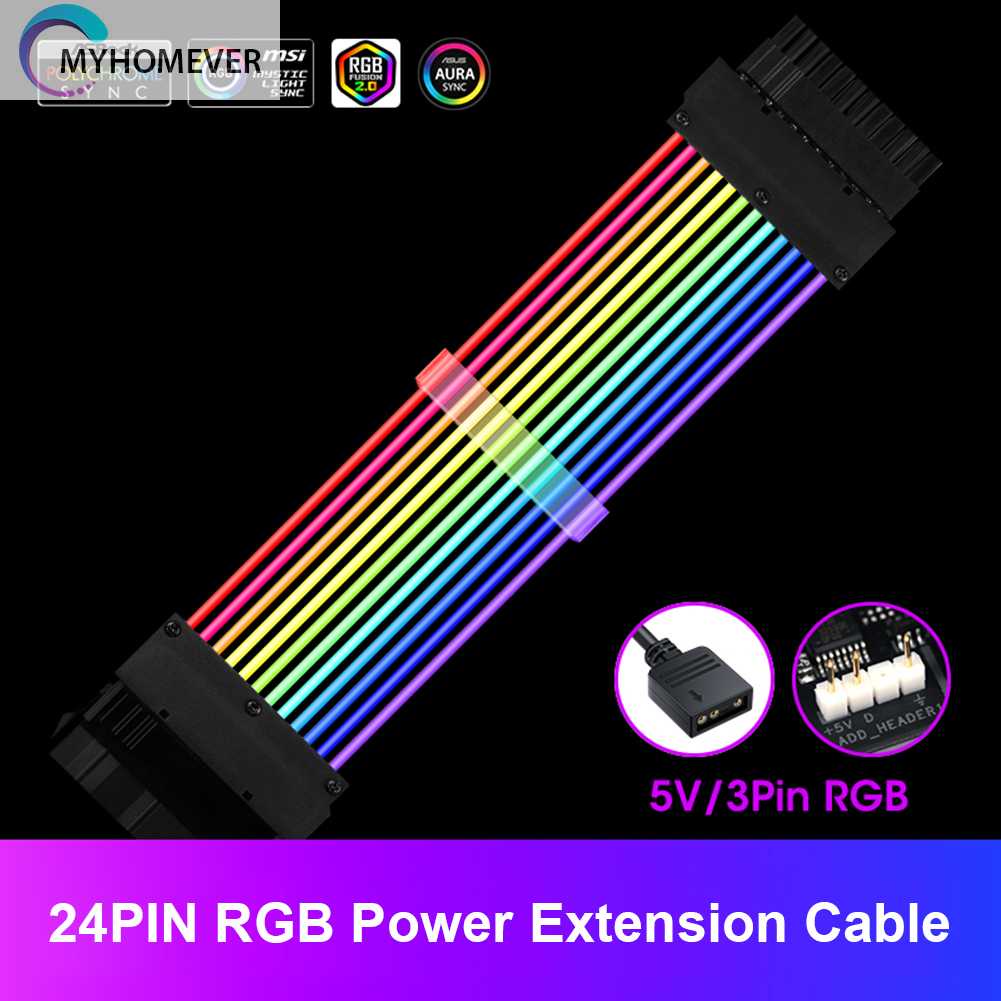 Dây Cáp Nối Dài 8-Pin RGB ATX 24Pin PCIe GPU Chất Lượng Cao