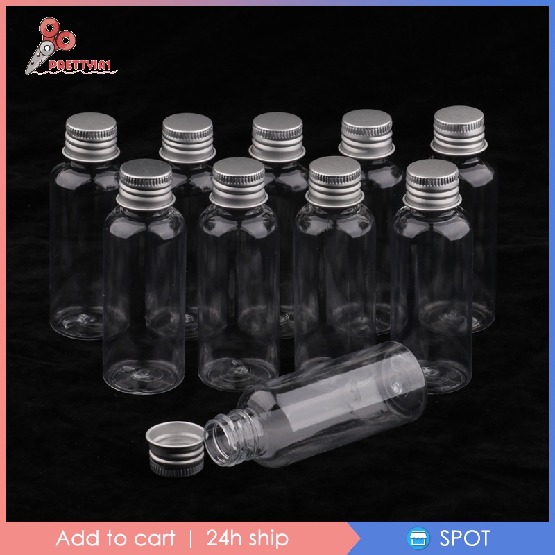 [Prettyia1] Set 20 Bình Rỗng Đựng Mẫu Vật Nuôi Trong Suốt Có Nắp Vặn 50ml