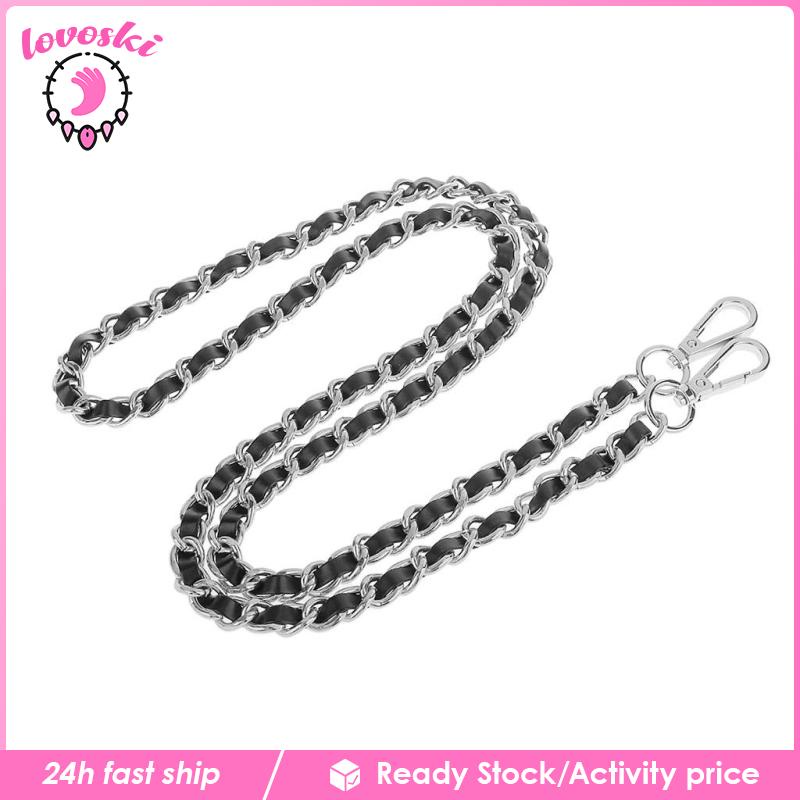 Dây Xích Đeo Túi Xách Bằng Da Phối Kim Loại Chất Lượng Cao