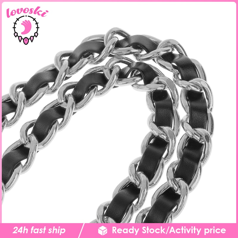 Dây Xích Đeo Túi Xách Bằng Da Phối Kim Loại Chất Lượng Cao