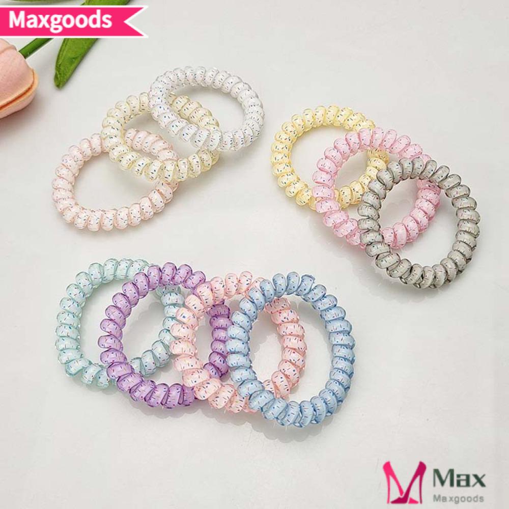 Bộ 6 Dây Cột Tóc Dạng Xoắn Siêu Mỏng Thời Trang Cho Nữ