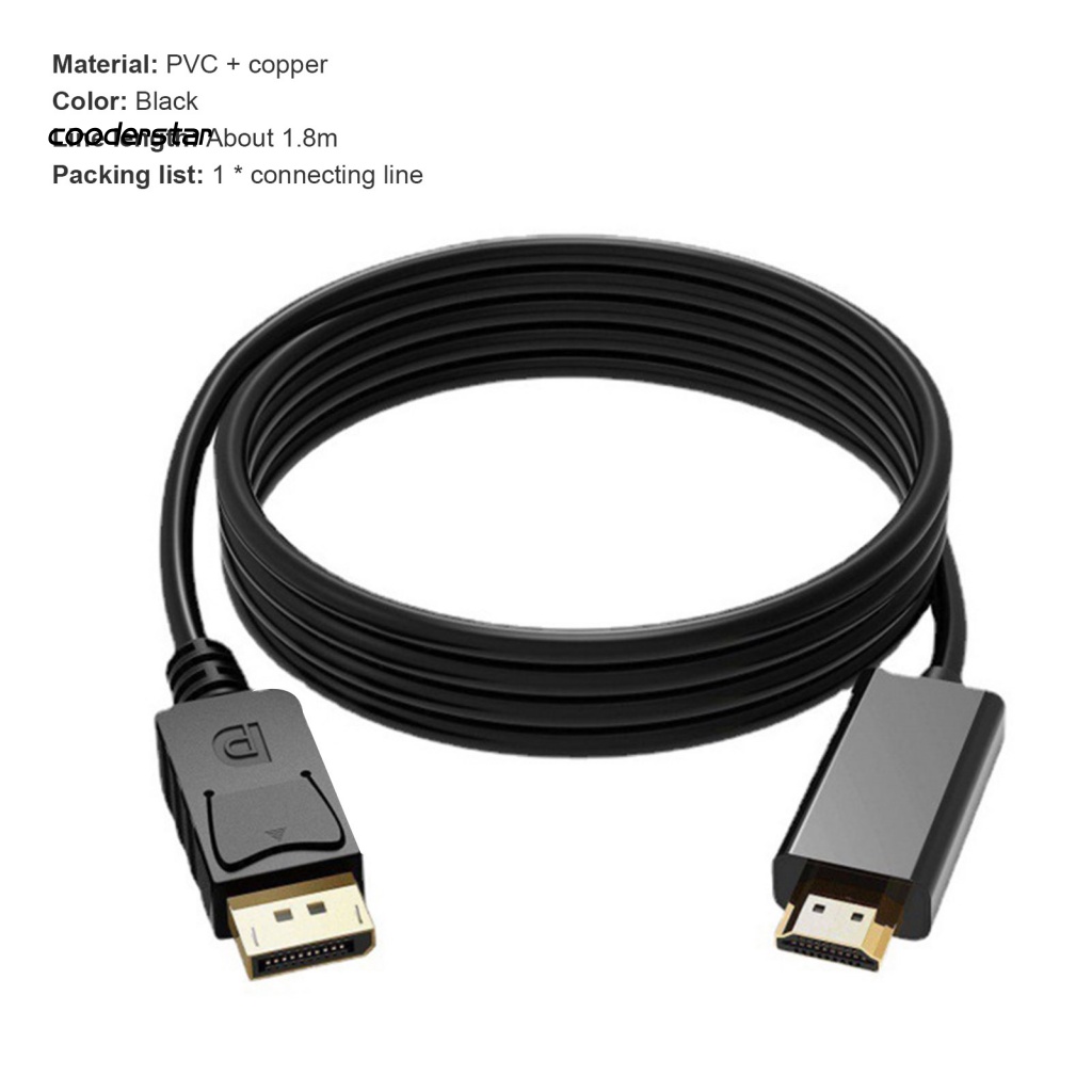 Dây Cáp Chuyển Đổi DP Sang HDMI 1080P PVC Chuyên Dụng Cho Máy Tính